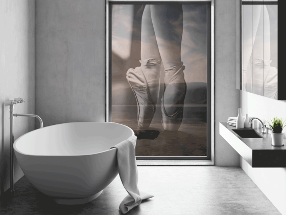 Preview: Transparente Fotofolie Ballettschuhe