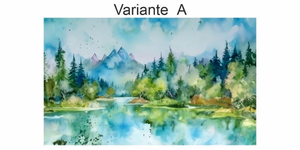 Preview: Fotofolie Bergpanorama Aquarell (3 Varianten)