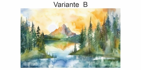 Preview: Fotofolie Bergpanorama Aquarell (3 Varianten)
