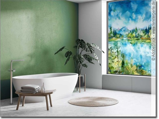 Preview: Fotofolie Bergpanorama Aquarell (3 Varianten)