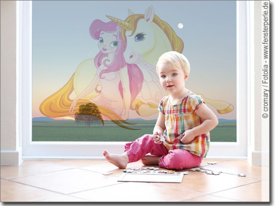 Preview: Fensterbild Fee mit Einhorn Preview: Fensterbild Fee mit Einhorn