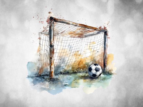 Preview: Fotofolie Fußballtor Aquarell