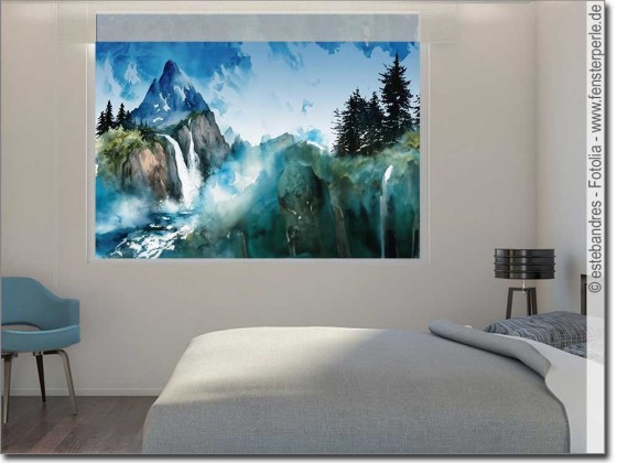 Preview: Fotofolie Gebirge Aquarell (7 Varianten)
