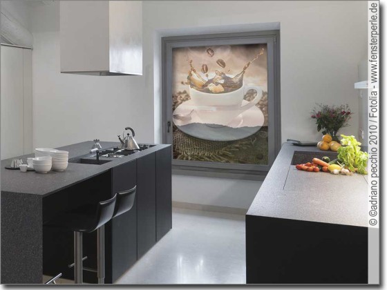 Preview: Fensterbild Kaffee Genuss