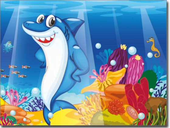 Preview: Kindermotiv Haifisch