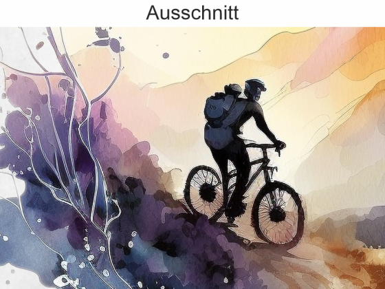 Preview: Fotofolie Mountainbike und Berglandschaft - Ansicht Ausschnitt