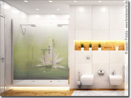 Preview: Glasposter Seerose