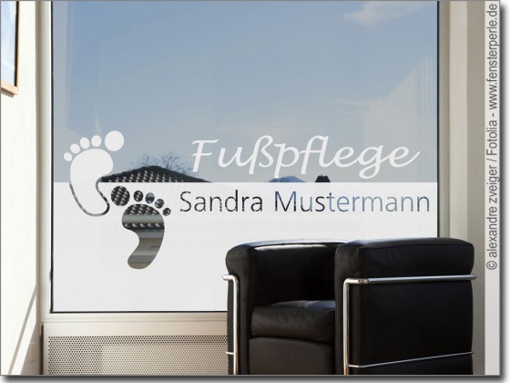 Preview: Fensterfolie Fußpflege Preview: Fensterfolie Fußpflege