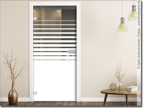 Preview: Glastür Michglasfolie Verlauf