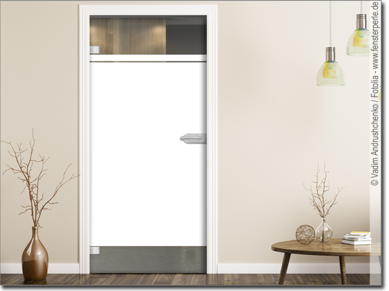 Preview: Glastür Milchglasfolie Streifen