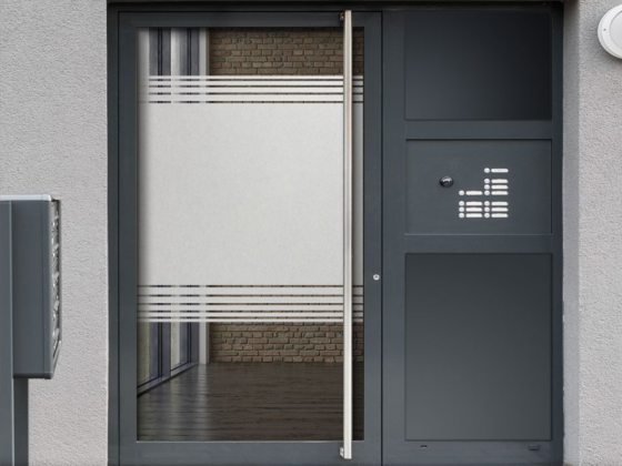 Preview: Glastür Sichtschutzfolie Gestreift