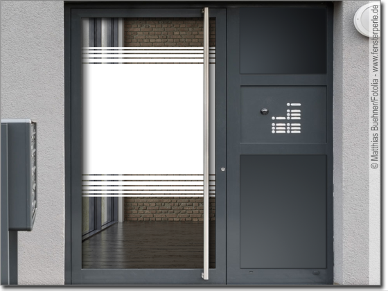 Preview: Glastür Sichtschutzfolie Gestreift