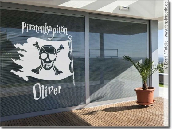 Fensteraufkleber Piratenkapitän