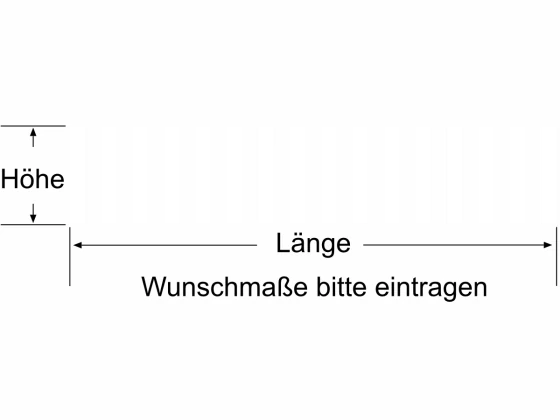 Durchlaufschutz für Glas mit schmalen vertikalen Streifen - Ansicht Farbauswahl