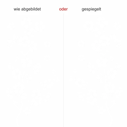 Fensterdeko Kirschblüte - Ansicht Ausrichtung und Farbauswahl