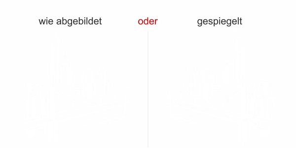 Sichtschutz New York mit Brücke - Ansicht Ausrichtung und Farbauswahl