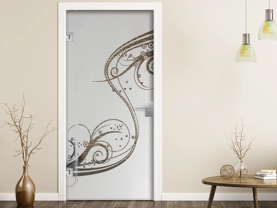 Fensterfolie selbstklebend mit Wellenornament