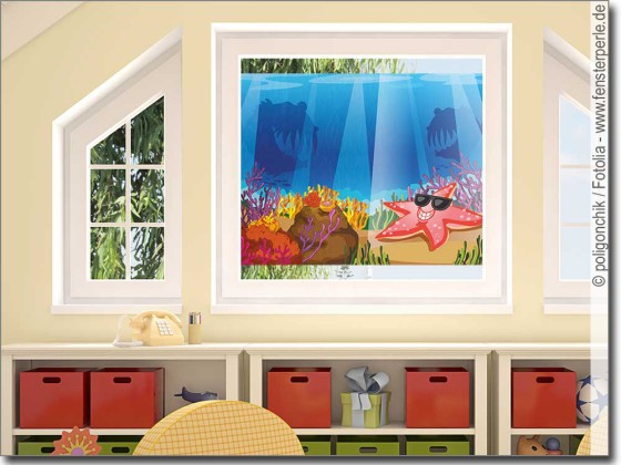 Preview: Fensterbild Folie Cooler Seestern