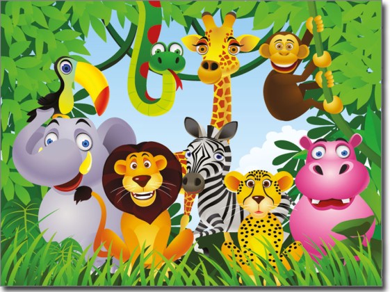 Preview: Kindermotiv Dschungelwelt Preview: Kindermotiv Dschungelwelt
