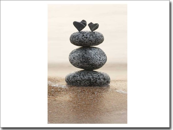 Preview: Bedruckte Glasfolie Steinherzen