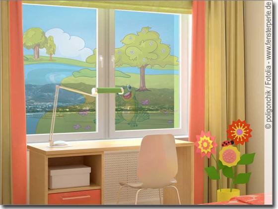 Preview: Folien Fensterbild Lustiger Frosch
