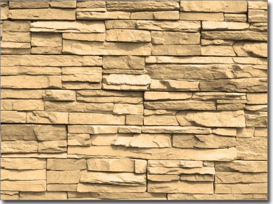 Glasbild Stone Wall in sepia