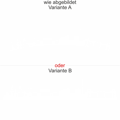 Aufkleber für Glas Skyline von Berlin - Ansicht Ausrichtung mit Farbauswahl und Variante