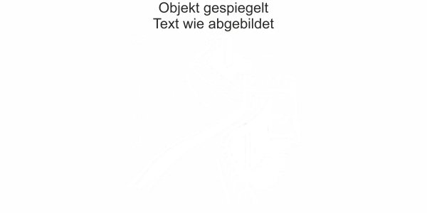 Glasdekor Chinesische Mauer - Ansicht Ausrichtung und Farbauswahl