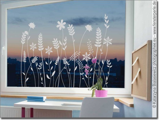 Preview: Glasdekor Frühlingswiese