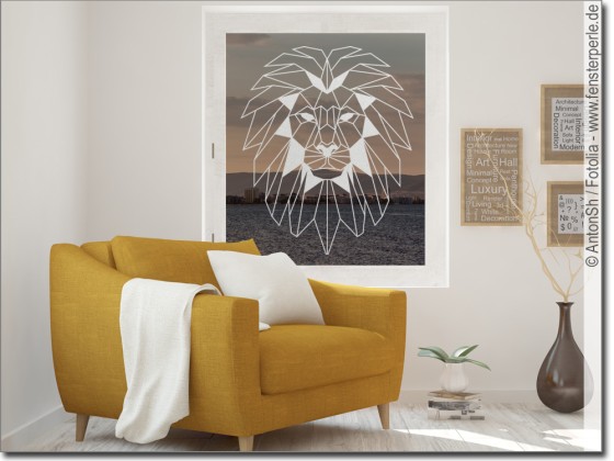 Preview: Glasdekor Origami Löwe Preview: Glasdekor Origami Löwe