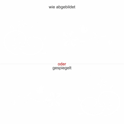 Fensteraufkleber Ornament Dreamland - Ansicht Ausrichtung und Farbauswahl