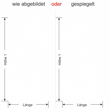 Preview: Sichtschutzfolie Leopard - Ansicht Ausrichtung und Farbauswahl