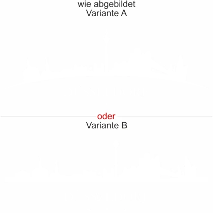 Glastattoo Düsseldorf - Ansicht Ausrichtung mit Farbauswahl und Variante