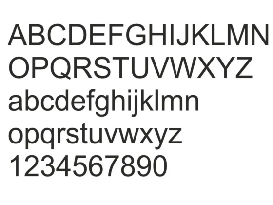 Glastattoo für Tierarztpraxis mit Wunschtext - Ansicht Alphabet