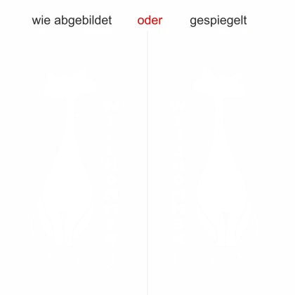 Fensterdeko Aufkleber Willkommen mit Katze - Ansicht Farbauswahl