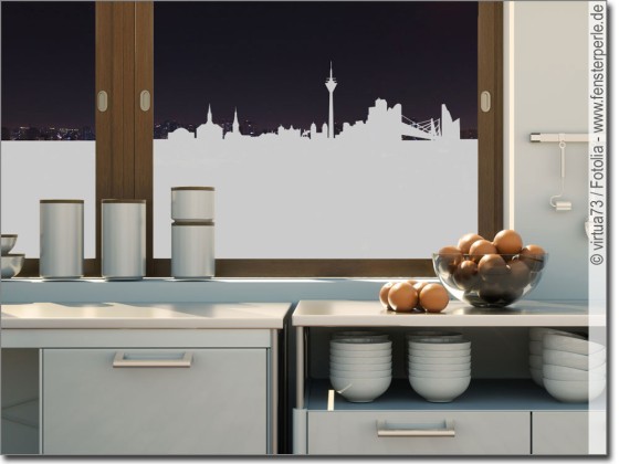 Preview: Sichtschutzfolie Skyline Düsseldorf Preview: Sichtschutzfolie Skyline Düsseldorf