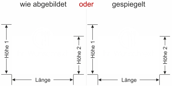Sichtschutzfolie Gedeck mit Wunschtext - Ansicht Farbauswahl
