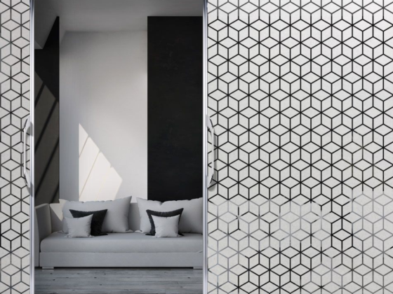 Preview: Glasdekorfolie Geometrische Würfel