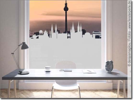 Preview: Sichtschutzfolie Skyline Wiesbaden