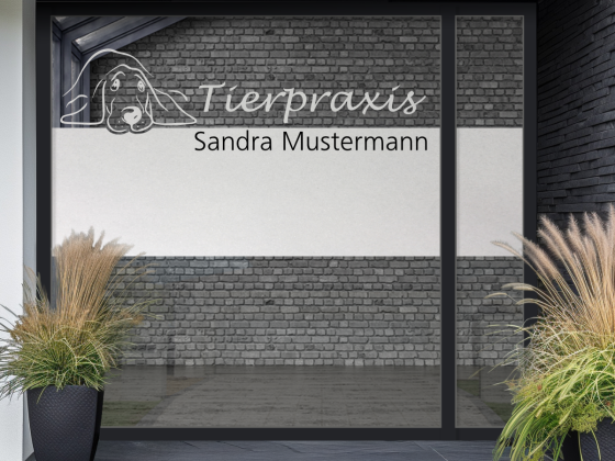 Glasdekorfolie Tierarztpraxis