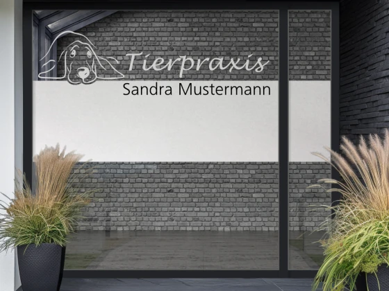 Glasdekorfolie Tierarztpraxis
