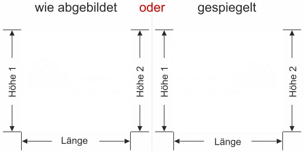 Glasdekorfolie Tierarztpraxis - Ansicht Farbauswahl