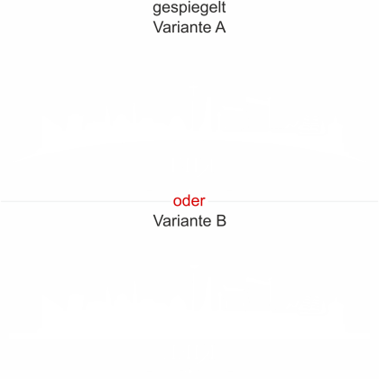 Preview: Glasdesign Kiel- Aufkleber Glas Kiel - Ansicht Ausrichtung mit Farbauswahl und Variante