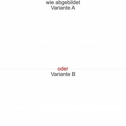 Glasdesign Stuttgart - Ansicht Ausrichtung mit Farbauswahl und Variante