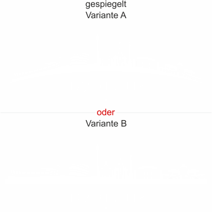 Preview: Glasdesign Stuttgart - Ansicht Ausrichtung mit Farbauswahl und Variante