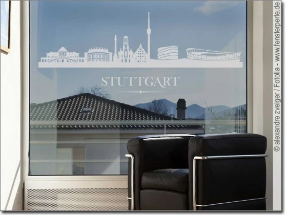Sticker für Glas Stuttgart