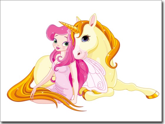 Preview: Fensterbild Fee mit Einhorn Preview: Fensterbild Fee mit Einhorn