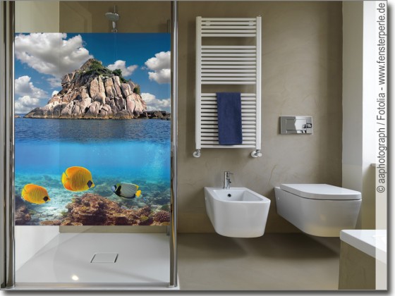 Preview: Fotofolie für Glas Insel