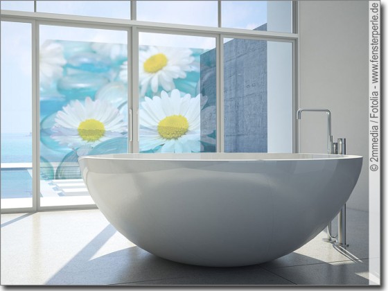 Preview: Glasbild Margeriten