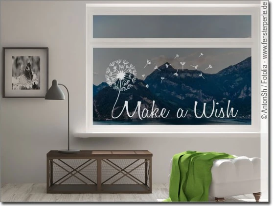 Fensterdeko Make a Wish